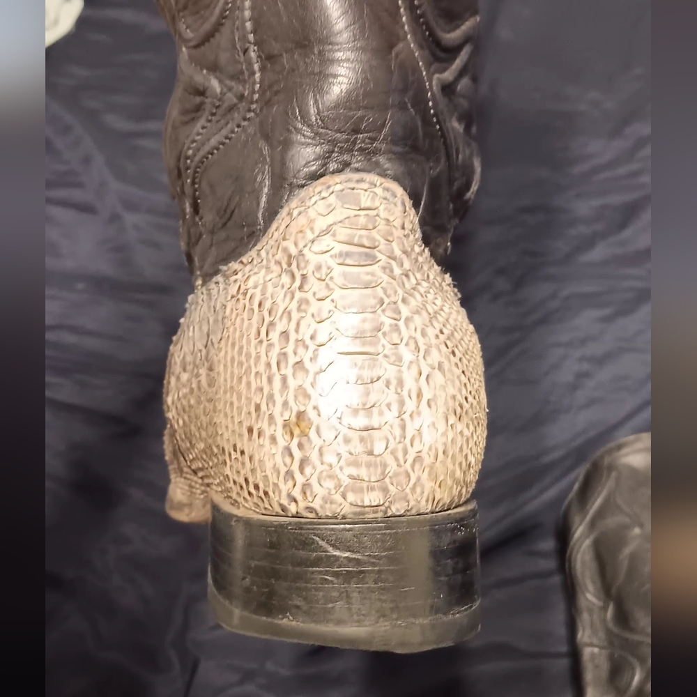 Genuine Python Wild West Western Pointed Cowboy B… - image 5